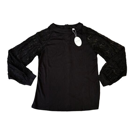 Amazon POGTMM Long Sleeve Lacy Waffle Knit Blouse - Size Medium - Picture 1 of 4